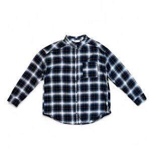 Hollister Multicolored Button Up Long Sleeve Flannel Shirt Super Soft Size Large